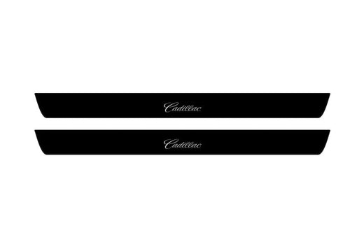 Cadillac ATS Coupe 2014–2019 — Matte PRO LED Door Sills — Cadillac Logo