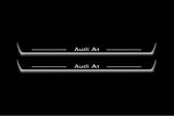 Audi A1 I 2010+ stainless steel illuminated entry guards with A1 logo