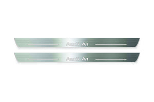 Audi A1 I 2010-2018 LED Door Sills Illuminated Scuff A1 Logo Stainless Steel Entry Guards