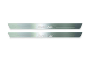 Audi A3 8V 2012-2020 LED Door Sills Illuminated Scuff Audi A3 Logo Stainless Steel Entry Guards