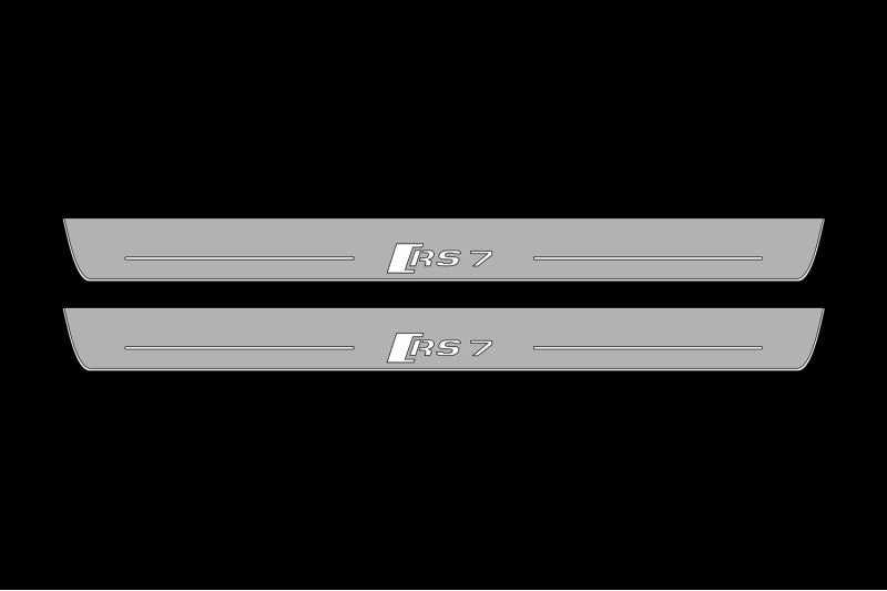 LED door sill plates for Audi A7 C8 2018+ stainless steel with RS7 logo