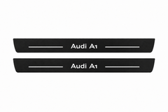 Audi A1 8X flat Matte PRO LED door sills with Audi A1 design