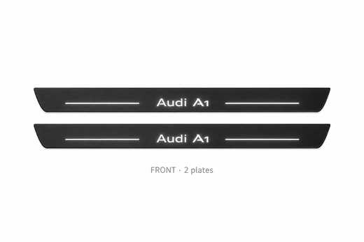 Audi A1 8X 2010–2018 — Matte PRO LED Door Sills — Audi A1 Logo