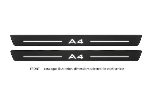 Audi A4 Avant 8K 2008–2015 — Matte PRO LED Door Sills — A4 Logo