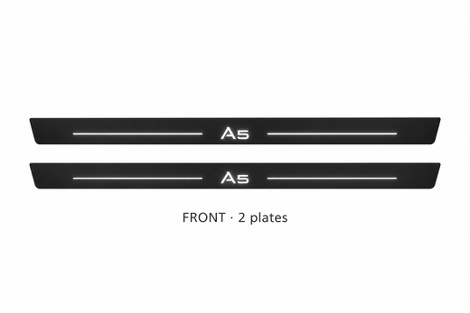 Audi A5 I 2007–2016 — Matte PRO LED Door Sills — A5 Logo