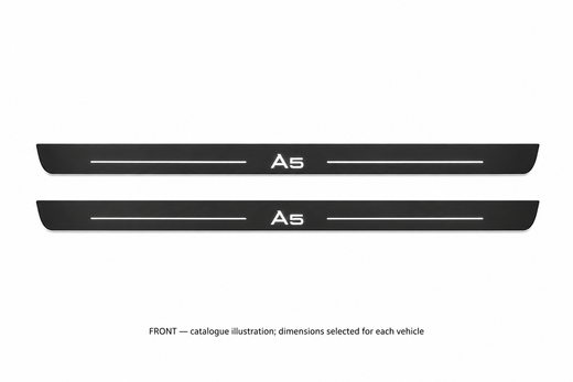 Audi A5 II F5 2016–2026 — Matte PRO LED Door Sills — A5 Logo