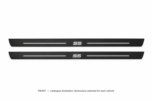 Audi A5 II F5 2016–2026 — Matte PRO LED Door Sills — S5 Logo