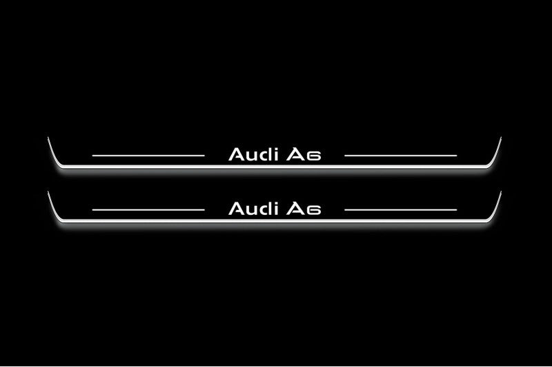 Audi A6 C8 2018+ Stainless Steel LED Door Sills – Audi A6 Logo
