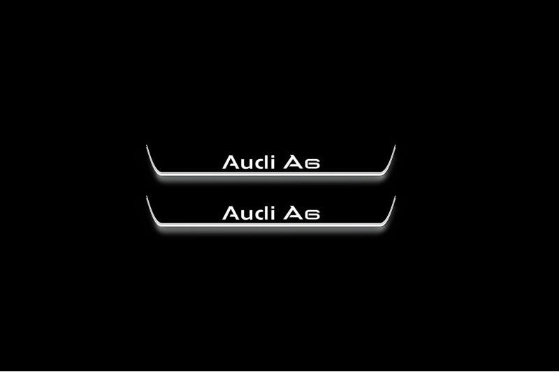 Audi A6 C8 2018+ Stainless Steel LED Door Sills – Audi A6 Logo