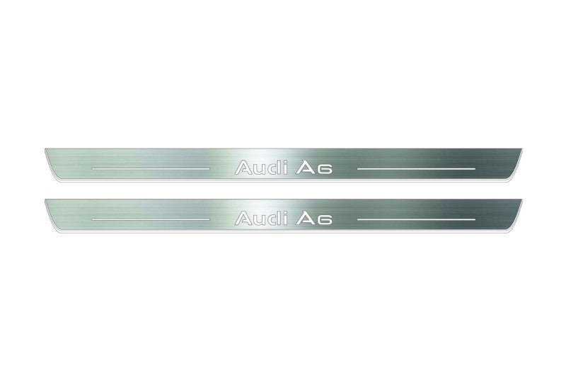 Audi A6 C8 2018+ Stainless Steel LED Door Sills – Audi A6 Logo