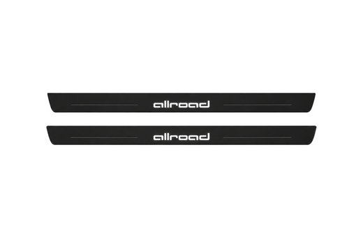 Audi A6 Sedan 4A2 2018–2025 — Matte PRO LED Door Sills — Allroad Logo