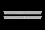 LED door sill plates Audi A7 C8 2018+ in stainless steel with Audi A7 logo