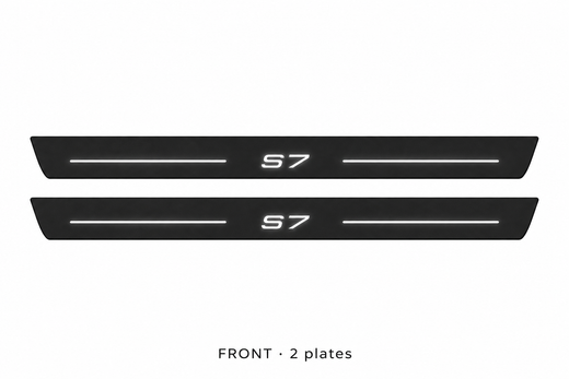 Audi A7 Sportback 4K8 2018–2025 — Matte PRO LED Door Sills — S7 Logo