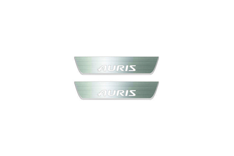 Toyota Auris II 2013-2018 LED Door Sills Illuminated Scuff Auris Logo Stainless Steel Entry Guards Door Sills Decoin