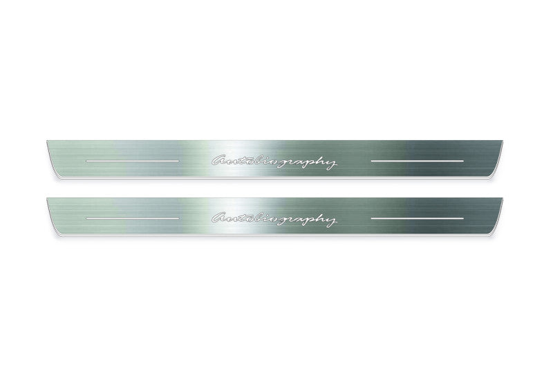 Range Rover IV L405 2012-2021 Autobiography LED Door Sills Illuminated Scuff Autobiography Logo Stainless Steel Entry Guards