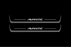 Hyundai Avante V MD 2010-2015 LED Door Sills Illuminated Scuff Avante Logo Stainless Steel Entry Guards Door Sills Decoin