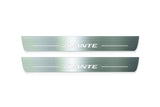 Hyundai Avante V MD 2010+ LED door sill plates stainless steel with Avante logo