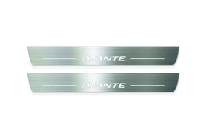 Hyundai Avante V MD 2010-2015 LED Door Sills Illuminated Scuff Avante Logo Stainless Steel Entry Guards Door Sills Decoin