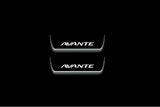 LED door sill plates for Hyundai Avante V MD 2010+ with Avante logo