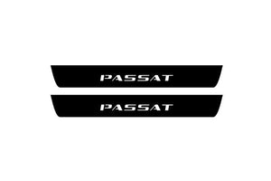 Volkswagen Passat B7 USA 2011-2019 Illuminated Matte Sill Plates with logo Passat Volkswagen Led Door Sills PRO opdesign