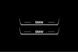 BMW 5 E34 1987+ illuminated entry guards in stainless steel with BMW logo
