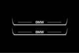 BMW 3 G20 2019+ LED door sill plates in stainless steel with BMW logo