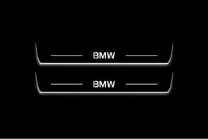BMW 5 G60 2023+ LED Door Sills Illuminated Scuff BMW Logo Stainless Steel Entry Guards Door Sills Decoin