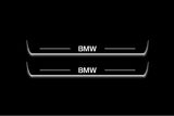 BMW 3 G20 2019+ LED door sill plates in stainless steel with BMW logo