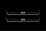 BMW 5 G30 2017+ stainless steel LED door sill plates with BMW logo