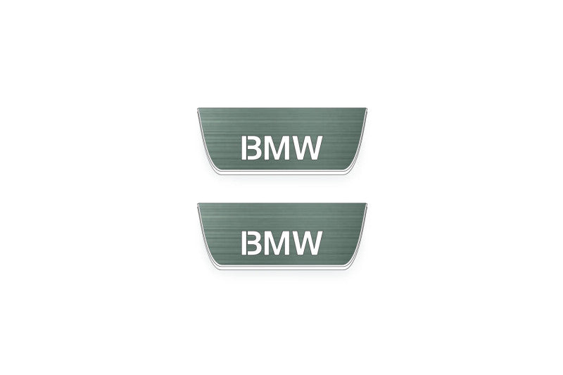 BMW 3 G20 2019+ door sill plates in stainless steel with BMW logo