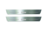 BMW 5 G30 2017+ door sill plates in stainless steel with BMW logo