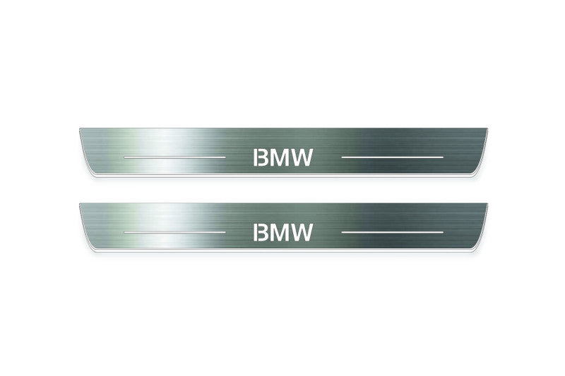 BMW 3 G20 2019+ LED door sill plates stainless steel with BMW logo
