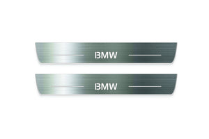 BMW 5 G60 2023+ LED Door Sills Illuminated Scuff BMW Logo Stainless Steel Entry Guards Door Sills Decoin
