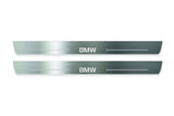 BMW 5 E34 1987+ door sill plates in stainless steel with BMW logo