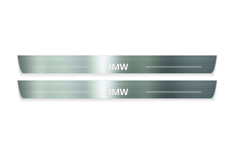 LED door sill plates stainless steel BMW 8 I G15 1989+ with BMW logo