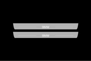 Illuminated LED Door Sill Tread Plates BMW 8 I 1989-1999 With BMW Logo BMW Led Door Sills opdesign
