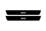 illuminated door sill protectors BMW 5 G30 2017+ in stainless steel with BMW logo