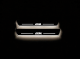 BMW E90 M Stainless front two-piece Night, white LED artwork and side illumination