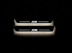 BMW E90 M Stainless front two-piece Night, white LED artwork and side illumination