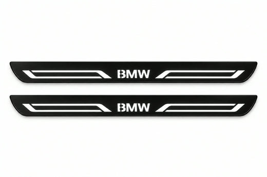 BMW X4 F26 2014–2018 — Matte PRO LED Door Sills — BMW LINE Logo