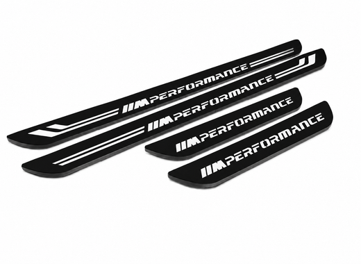 BMW X5 F15 2013–2018 — Matte PRO LED Door Sills — M Performance Logo