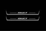Chevrolet BOLT 2017+ door sill plates in stainless steel with BOLT logo