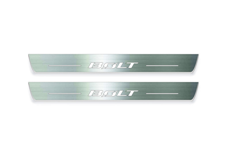 LED door sill plates stainless steel Chevrolet BOLT 2017+ with BOLT logo