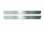Mercedes-Benz E-Class Sedan W211 2002–2009 — Brabus Stainless LED door sills — Front pair, Day stainless finish