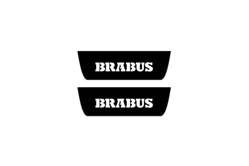 illuminated door sill protectors for Mercedes G-Class W464 2018+ with Brabus logo