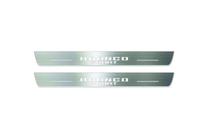 Ford Bronco Sport 2021+ LED Door Sills Illuminated Scuff Bronco Sport Logo Stainless Steel Entry Guards