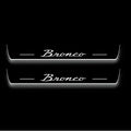 Ford Bronco VI 2021+ LED Door Sills Illuminated Scuff Bronco Logo (type 3) Stainless Steel Entry Guards