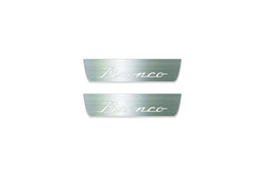 Ford Bronco VI 2021+ LED Door Sills Illuminated Scuff Bronco Logo (type 3) Stainless Steel Entry Guards