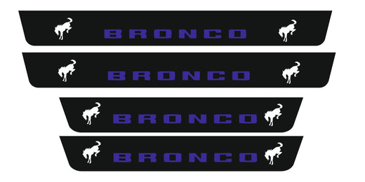 Ford Bronco U725 2021–Present — Stainless Steel LED Door Sills — Bronco Logo