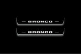 Ford Bronco 2021+ stainless steel LED door sill plates with Bronco logo